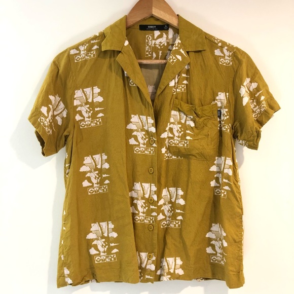 Obey button down shirt - rare - Picture 1 of 3